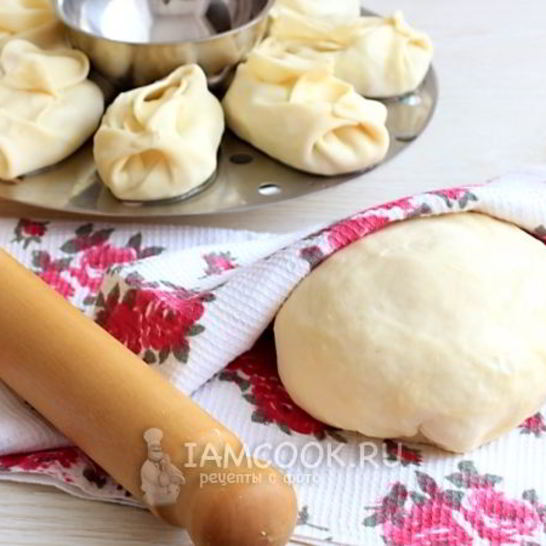 Рецепт теста на манты без яиц