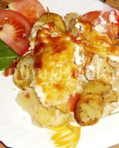 Картошка по-французски с курицей