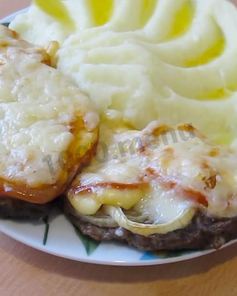 Мясо по-французски из говядины с грибам в духовке