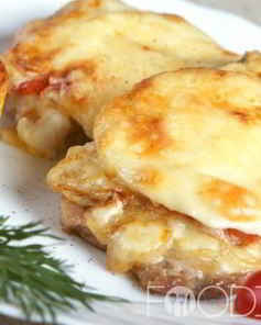 Мясо по-французски с ананасами