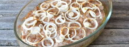 мясо по-французски с картофелем и фаршем. Шаг 13