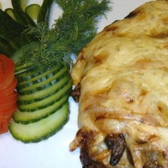 Рецепт мяса по-французски в фольге с грибами