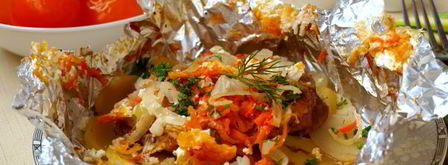 мясо по-французски в фольге в духовке. Шаг 12
