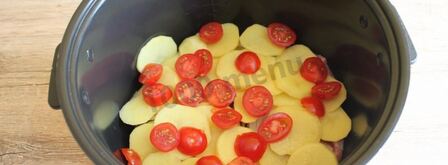 мясо по-французски в мультиварке с картофелем. Шаг 9