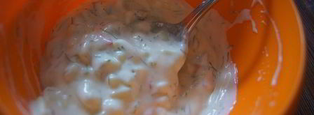 быстрый люля-кебаб с дзадзики и маринованным луком. Шаг 3