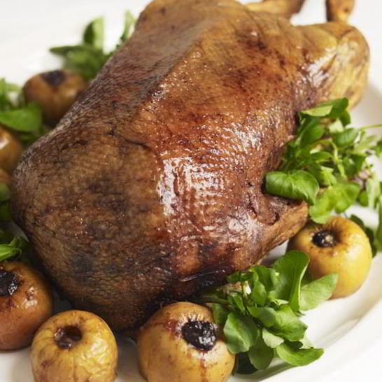 Рецепт гуся с яблоками в духовке