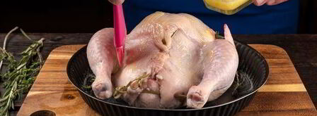 курица, фаршированная рисом и яблоками. Шаг 7