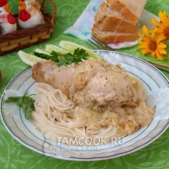 Рецепт курицы в сметанном соусе