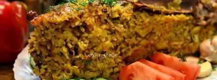 пекинская уточка карри, фаршированная рисом, сыром и грибами. Шаг 19