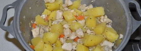 тушеная курица с прованскими травами и овощами. Шаг 7