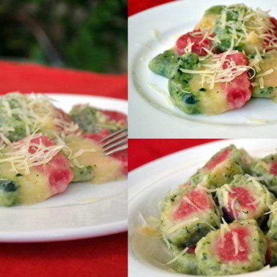 Рецепт ньокков-триколоро