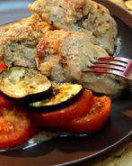 Баклажаны с куриным филе