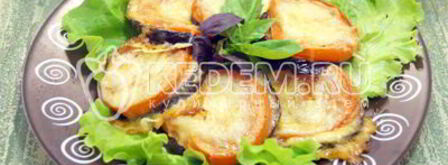 баклажаны с помидорами и сыром меладжо. Шаг 11