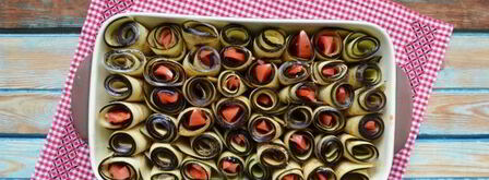 баклажаны, запеченные в духовке с помидорами. Шаг 7