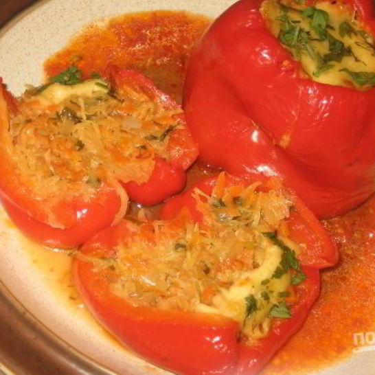 Рецепт фаршированного перца с овощами