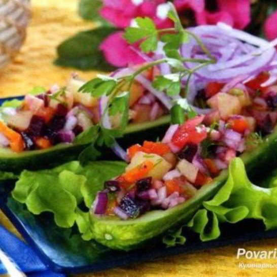 Рецепт фаршированных малосольных огурцов