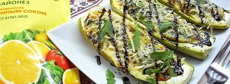 кабачки фаршированные грибами и кускусом. Шаг 13