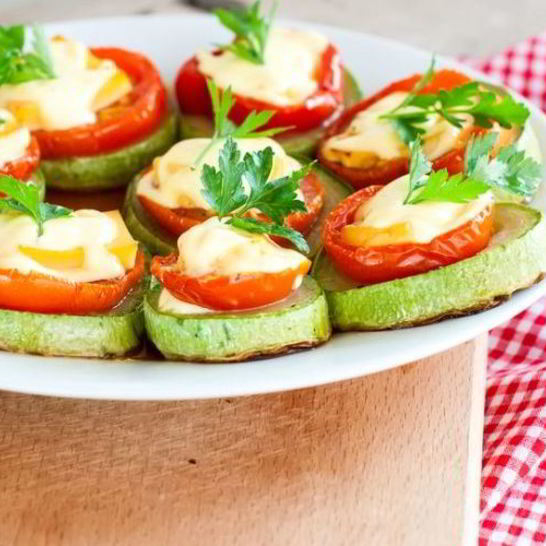 Рецепт кабачков запеченных с помидорами