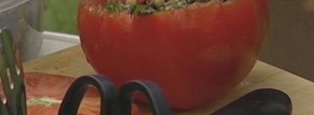 помидоры и перец, фаршированные диким рисом. Шаг 9