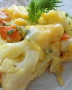 Цветная капуста запеченная в духовке с яйцом