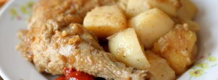 тушеная картошка с окорочками. Шаг 15