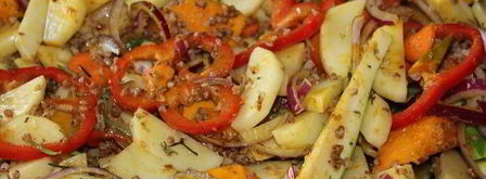 запеченные овощи с гречей краски осени. Шаг 5