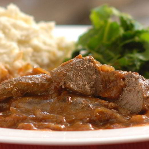 Говяжья печенка в стиле барбекю