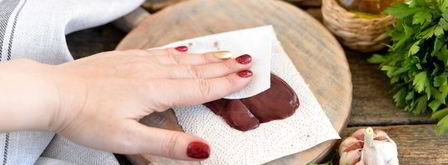 индюшиная печень с персиками. Шаг 4