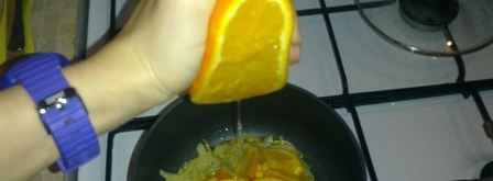 куриная печень с апельсинами. Шаг 6