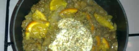 куриная печень с апельсинами. Шаг 7