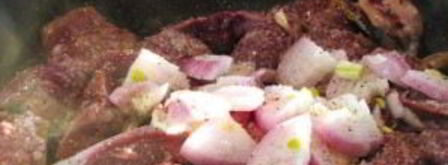 куриная печень с шампиньонами. Шаг 4