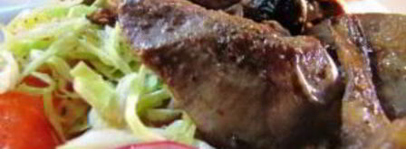 куриная печень с шампиньонами. Шаг 5