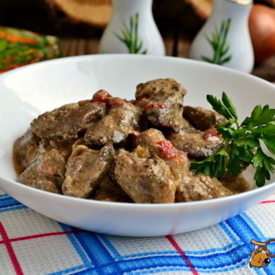 Рецепт куриной печени в кефирно-горчичном соусе