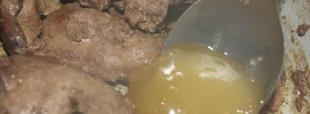 куриная печень в медовом соусе со шпинатом. Шаг 5