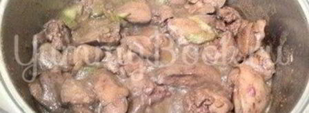 куриная печень в портвейне и сметане. Шаг 3