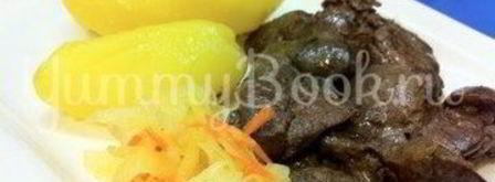 куриная печень в портвейне и сметане. Шаг 6