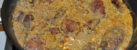 печень индейки в орехово-чесночном соусе. Шаг 5