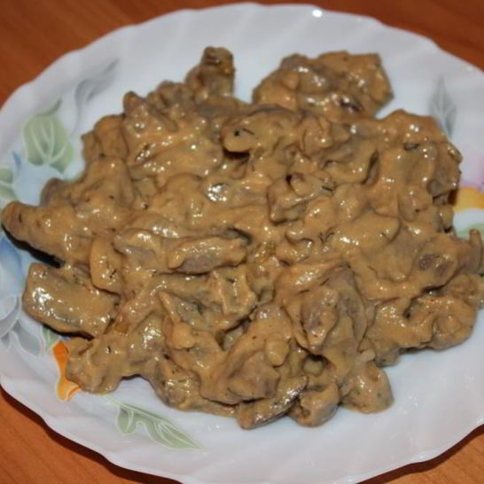 Рецепт печени по-строгановски в мультиварке