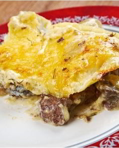 Печень по-царски с грибами