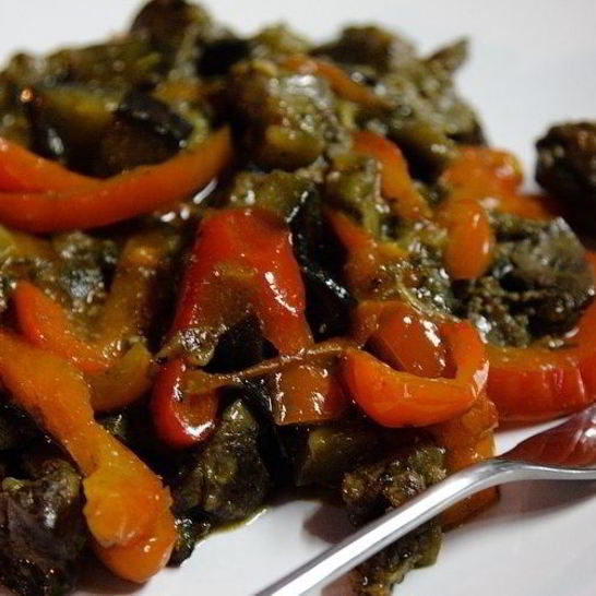 Рецепт печени с болгарским перцем