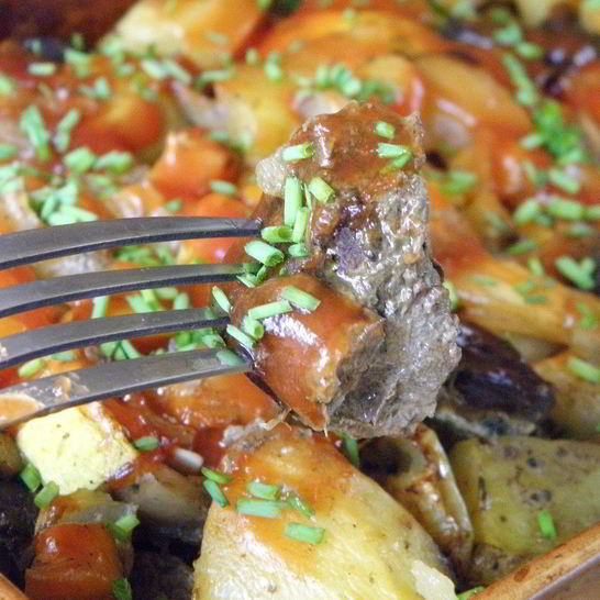 Рецепт печени с овощами в духовке