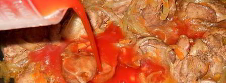 печень тушеная в томатном соку. Шаг 8