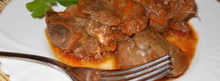 печень тушеная в томатном соку. Шаг 10