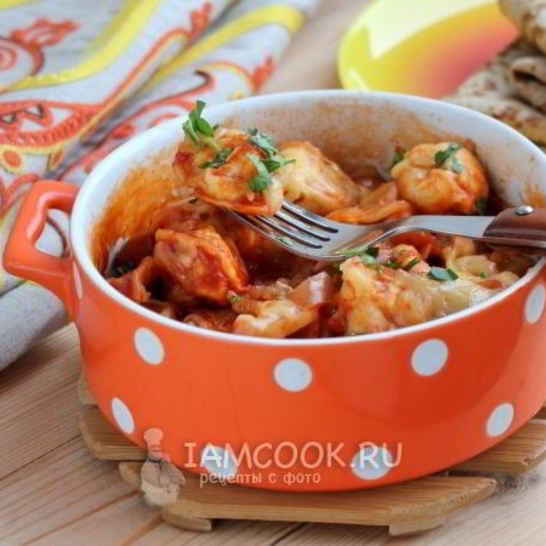 Рецепт пельменей в духовке с лечо