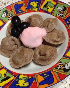 ПП-пельмени с виноградом