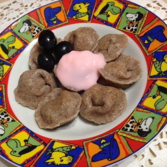 Рецепт пп-пельменей с виноградом