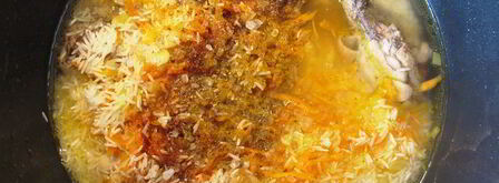 быстрый плов с курицей. Шаг 8