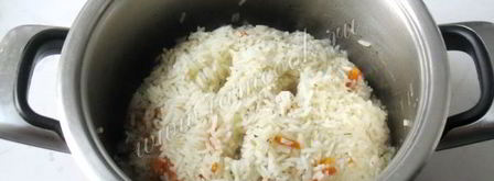 диетический плов с куриными желудками. Шаг 14