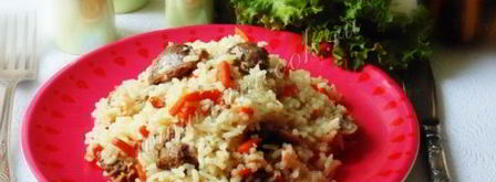 диетический плов с куриными желудками. Шаг 16