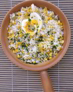 Летний плов с кукурузой и мятой